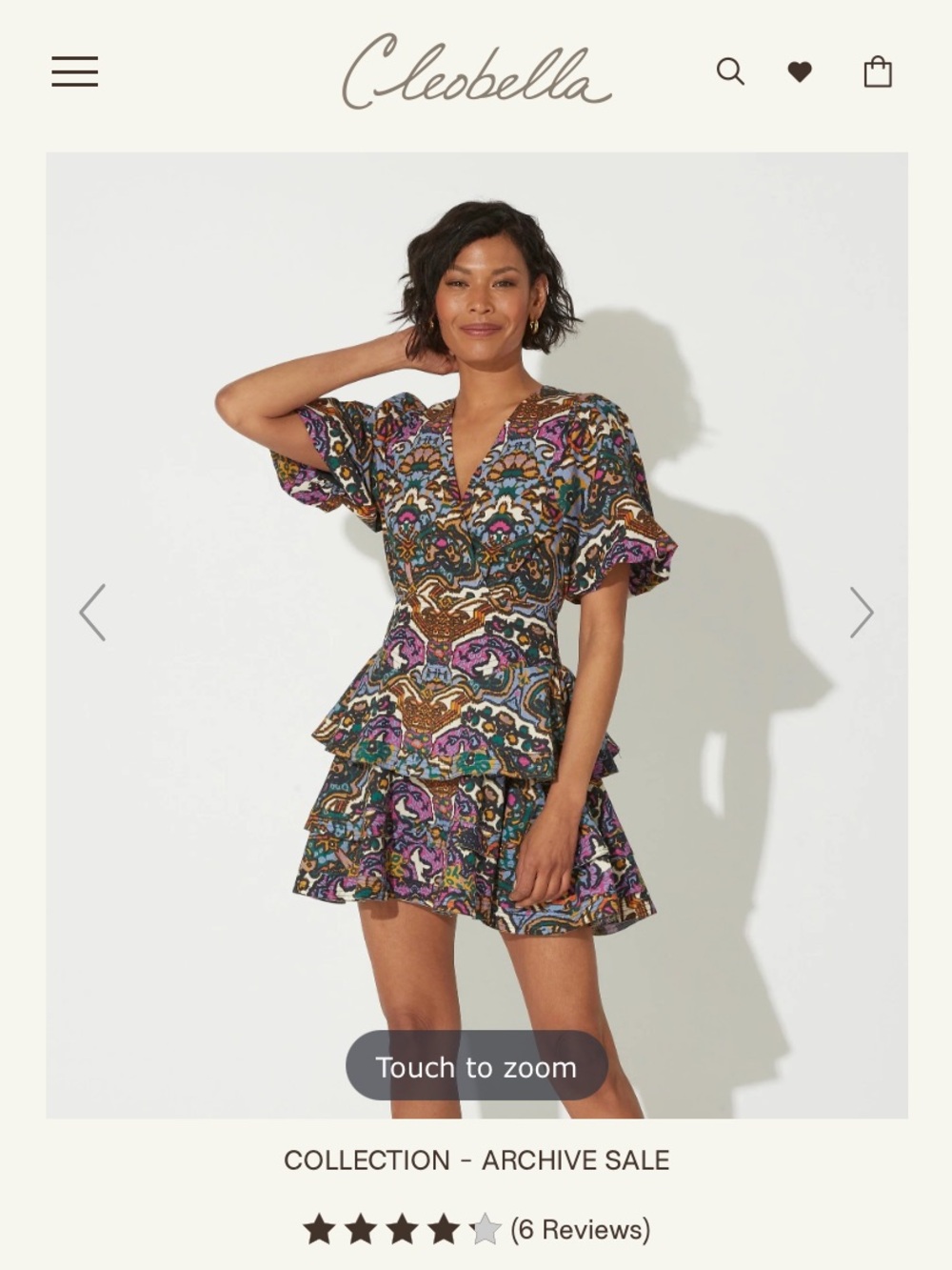 Cleobella Marisse Mini Dress in Mosaic Ikat